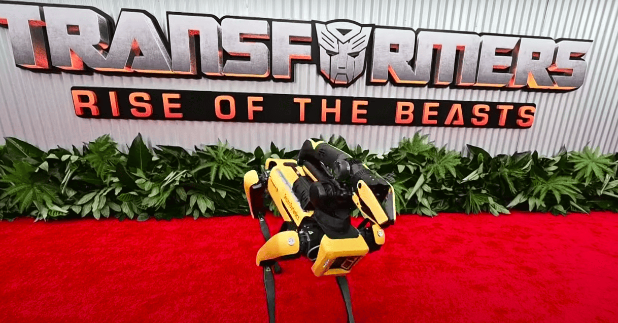 Spot the Robot Dog Dances on the Red Carpet for the 'Transformers' Premiere