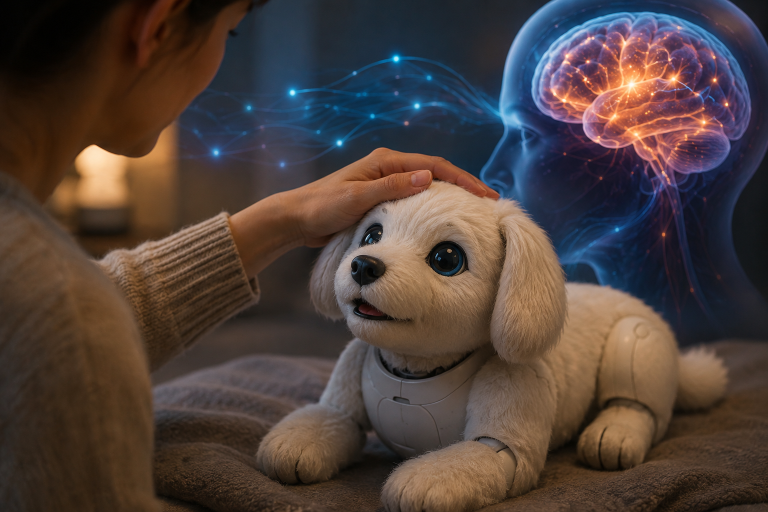 Neuroscience and Haptic Interactions: How Robot Pets Affect Brain Responses